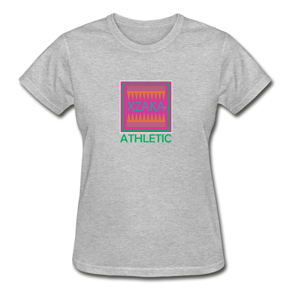 XZAKA - Women "Athletic" Motivational T-Shirt - W2127 - heather gray