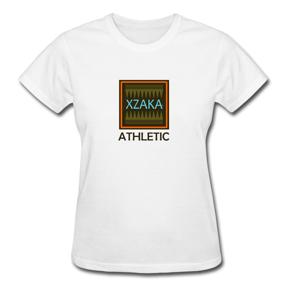 XZAKA - Women "Athletic" Motivational T-Shirt - W2128 - white