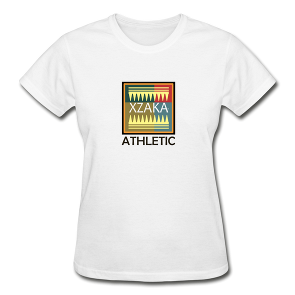 XZAKA - Women "Athletic" Motivational T-Shirt - W2129 - white