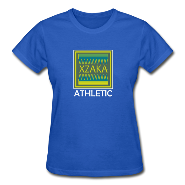 XZAKA - Women "Athletic" Motivational T-Shirt - W2130 - royal blue