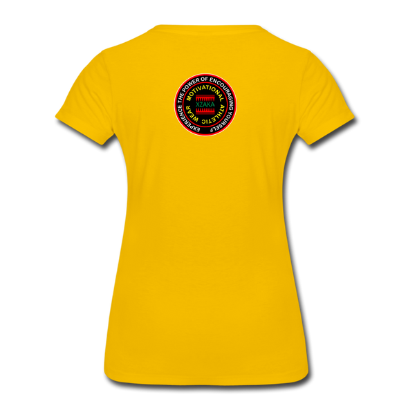 XZAKA - Women "Make It Happen" Motivational T-Shirt - W2131 - sun yellow