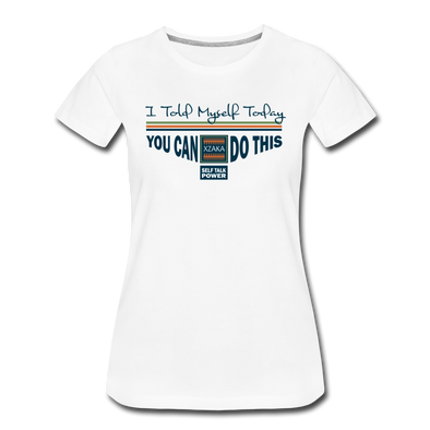 XZAKA - Women "You Can Do This" Motivational T-Shirt - W2135 - white