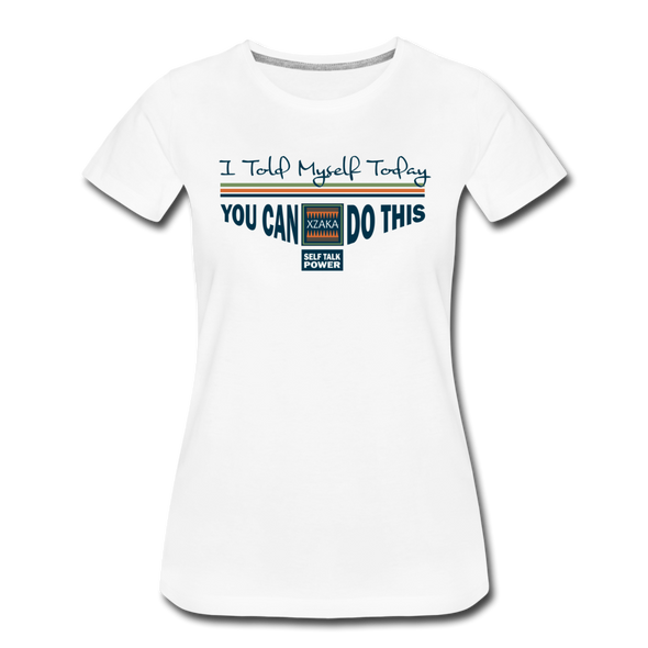 XZAKA - Women "You Can Do This" Motivational T-Shirt - W2135 - white