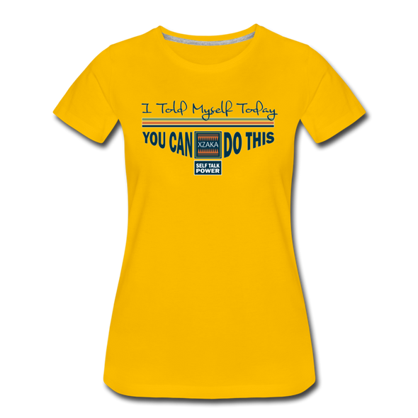 XZAKA - Women "You Can Do This" Motivational T-Shirt - W2135 - sun yellow