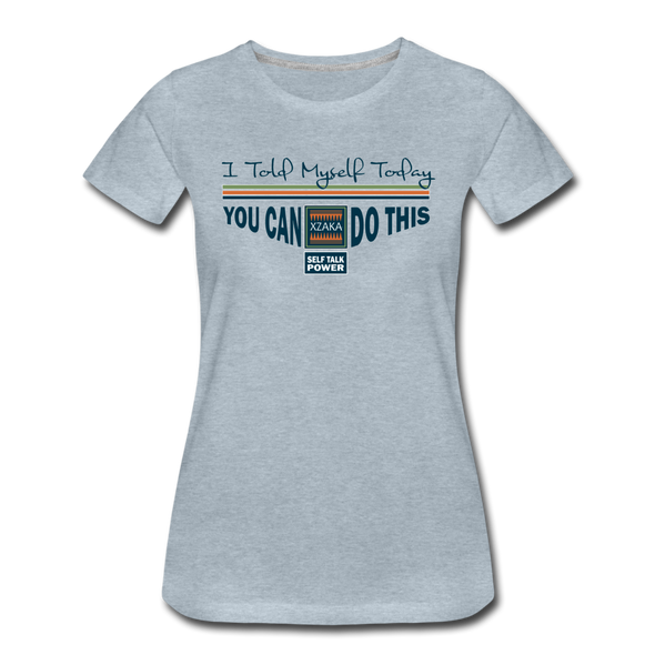 XZAKA - Women "You Can Do This" Motivational T-Shirt - W2135 - heather ice blue