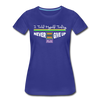 XZAKA - Women "Never Give Up" Motivational T-Shirt - W2133 - royal blue