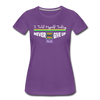 XZAKA - Women "Never Give Up" Motivational T-Shirt - W2133 - purple