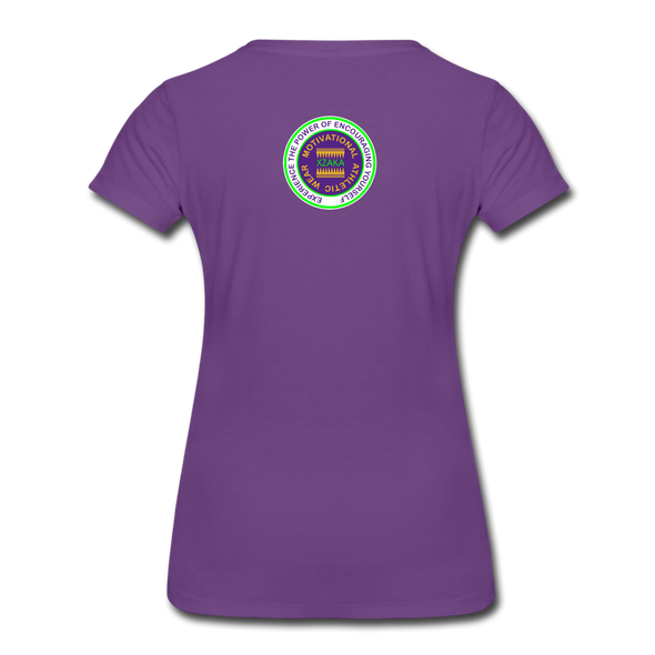 XZAKA - Women "Never Give Up" Motivational T-Shirt - W2133 - purple