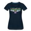 XZAKA - Women "Never Give Up" Motivational T-Shirt - W2133 - deep navy