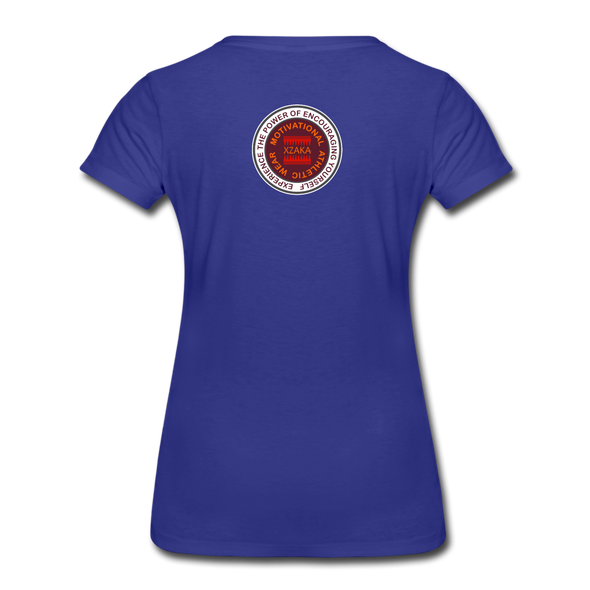 XZAKA - Women "Don't Quit" Motivational T-Shirt - W2138 - royal blue