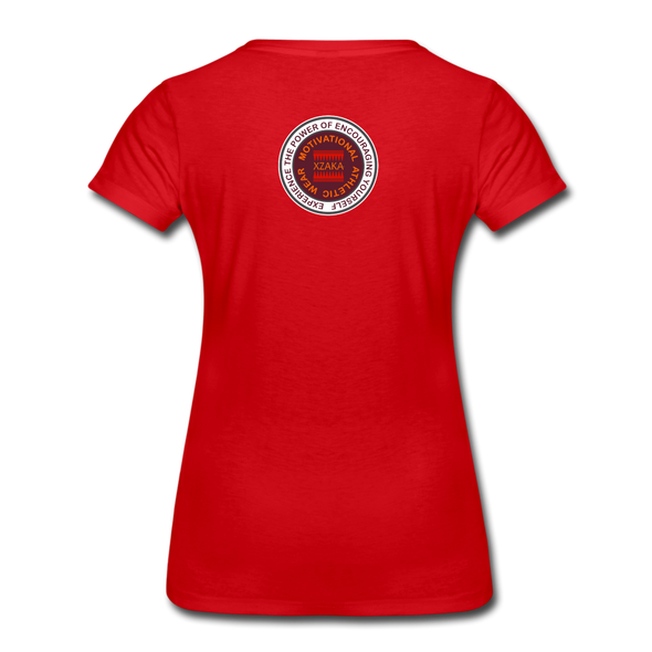 XZAKA - Women "Don't Quit" Motivational T-Shirt - W2138 - red