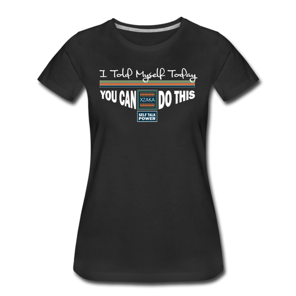 XZAKA - Women "You Can Do This" Motivational T-Shirt - W2136 - black