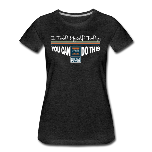 XZAKA - Women "You Can Do This" Motivational T-Shirt - W2136 - charcoal gray