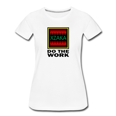 XZAKA - Women "Do The Work" Motivational T-Shirt - W2139 - white