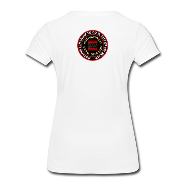 XZAKA - Women "Do The Work" Motivational T-Shirt - W2139 - white