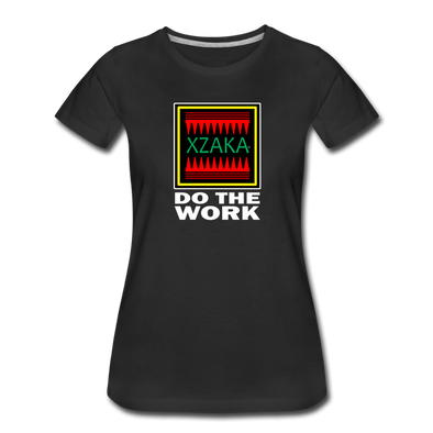 XZAKA - Women "Do The Work" Motivational T-Shirt - W2140 - black