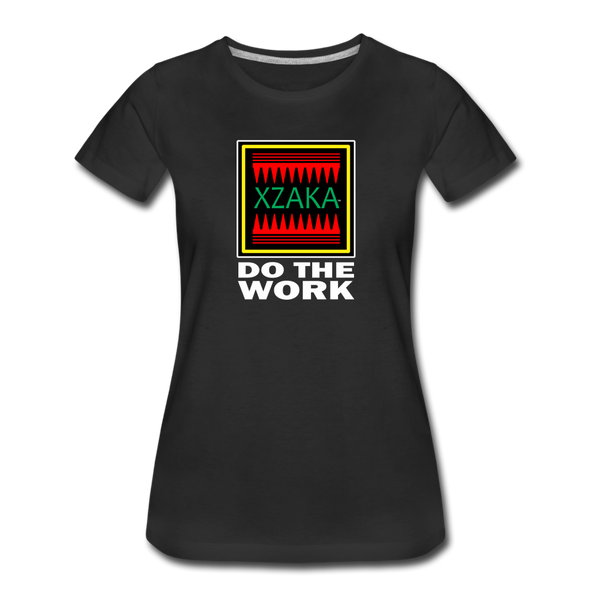 XZAKA - Women "Do The Work" Motivational T-Shirt - W2140 - black