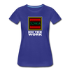 XZAKA - Women "Do The Work" Motivational T-Shirt - W2140 - royal blue