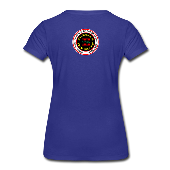 XZAKA - Women "Do The Work" Motivational T-Shirt - W2140 - royal blue