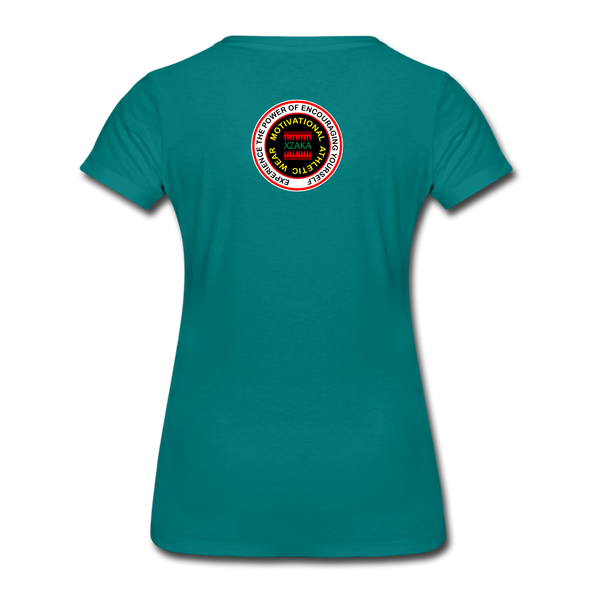 XZAKA - Women "Do The Work" Motivational T-Shirt - W2140 - teal