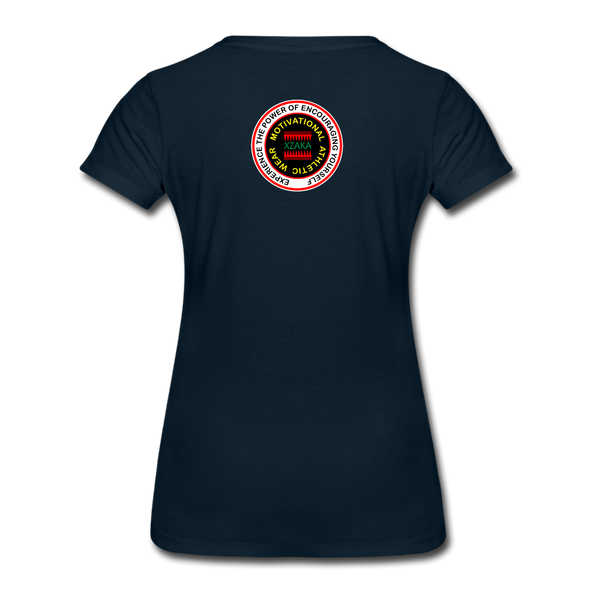 XZAKA - Women "Do The Work" Motivational T-Shirt - W2140 - deep navy