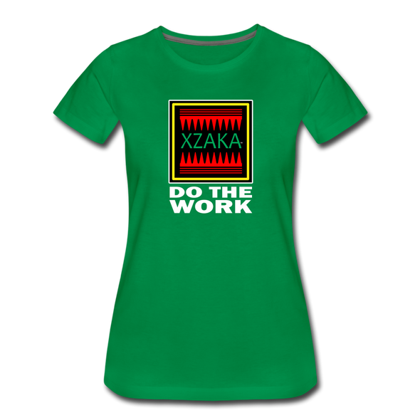 XZAKA - Women "Do The Work" Motivational T-Shirt - W2140 - kelly green