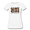 XZAKA - Women "Game On" Motivational T-Shirt - M2269-1 - white