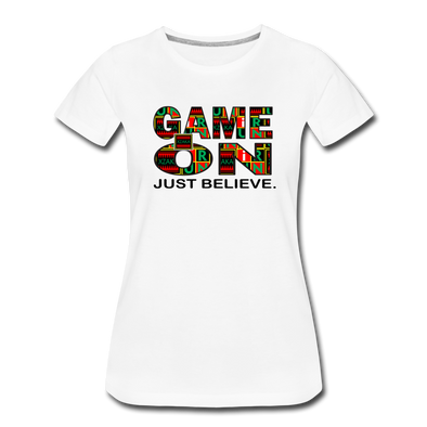 XZAKA - Women "Game On" Motivational T-Shirt - M2269-1 - white