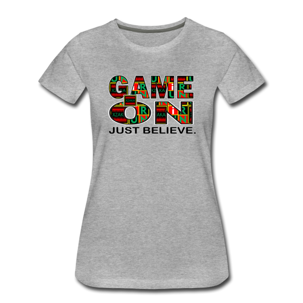 XZAKA - Women "Game On" Motivational T-Shirt - M2269-1 - heather gray