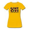 XZAKA - Women "Game On" Motivational T-Shirt - M2269-1 - sun yellow