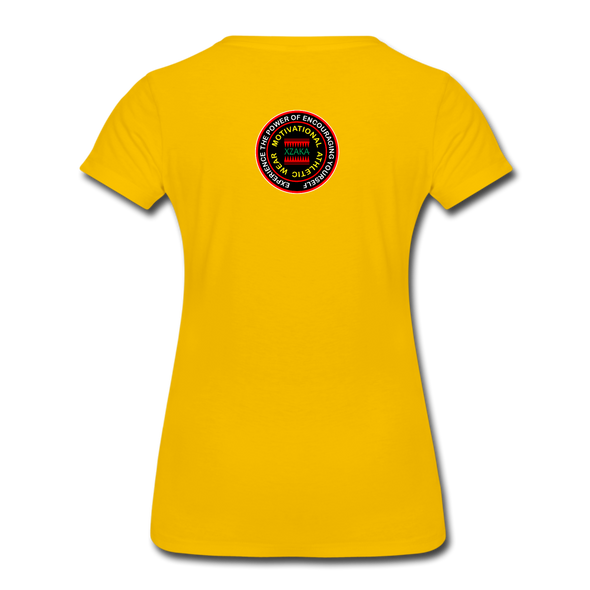 XZAKA - Women "Game On" Motivational T-Shirt - M2269-1 - sun yellow