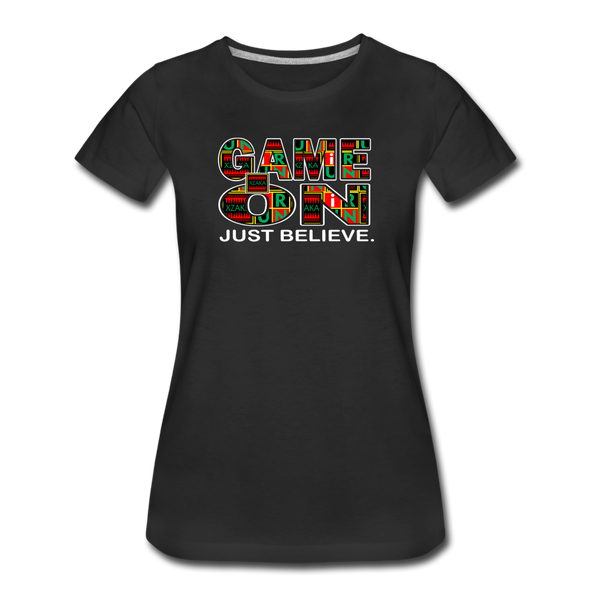 XZAKA - Women "Game On" Motivational T-Shirt - M2269-2 - black