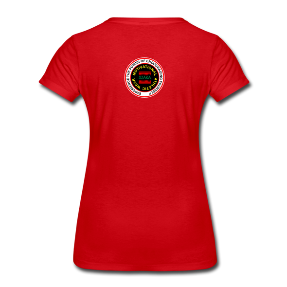 XZAKA - Women "Game On" Motivational T-Shirt - M2269-2 - red