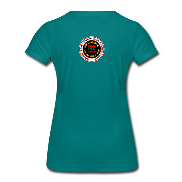 XZAKA - Women "Game On" Motivational T-Shirt - M2269-2 - teal