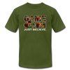 XZAKA - Women "Game On" Motivational T-Shirt - M2271-2 - olive