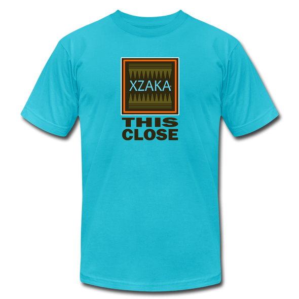 XZAKA - Women "This Close" Motivational T-Shirt - M2271 - turquoise