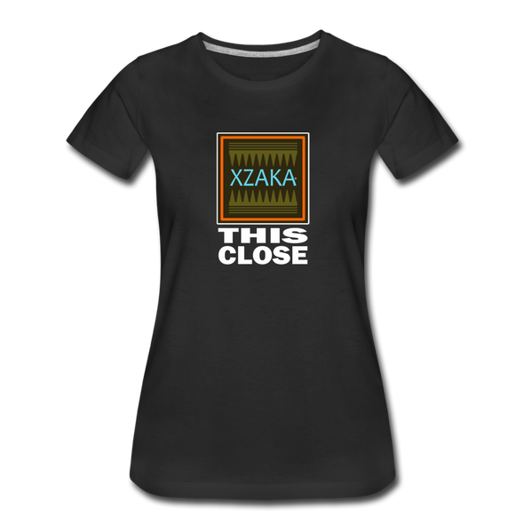 XZAKA - Women "This Close" Motivational T-Shirt - W2272 - black