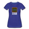 XZAKA - Women "This Close" Motivational T-Shirt - W2272 - royal blue