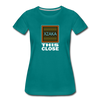 XZAKA - Women "This Close" Motivational T-Shirt - W2272 - teal