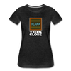 XZAKA - Women "This Close" Motivational T-Shirt - W2272 - charcoal gray