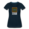 XZAKA - Women "This Close" Motivational T-Shirt - W2272 - deep navy