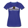 XZAKA - Women "Trust Your Gut" Motivational T-Shirt - W2274 - royal blue