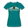 XZAKA - Women "Trust Your Gut" Motivational T-Shirt - W2274 - teal