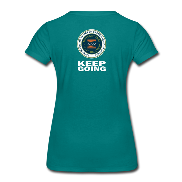 XZAKA - Women "Trust Your Gut" Motivational T-Shirt - W2274 - teal