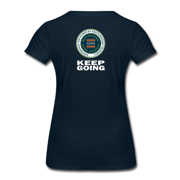 XZAKA - Women "Trust Your Gut" Motivational T-Shirt - W2274 - deep navy