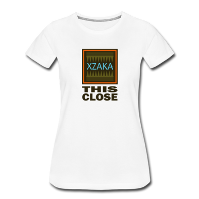 XZAKA - Women "This Close" Motivational T-Shirt - W2272-1 - white