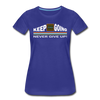 XZAKA - Women "Never Give Up" Motivational T-Shirt - W2276 - royal blue