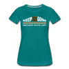 XZAKA - Women "Never Give Up" Motivational T-Shirt - W2276 - teal