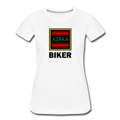 XZAKA - Women "Biker" Motivational T-Shirt - W2143 - white