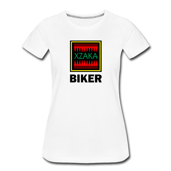 XZAKA - Women "Biker" Motivational T-Shirt - W2143 - white